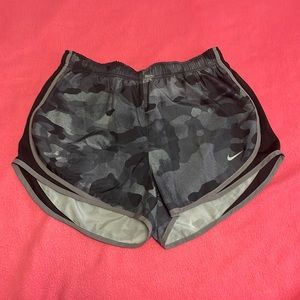 black/grey camo shorts
